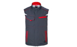 James & Nicholson Winter Workwear Softshell Weste, carbon/red