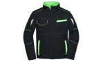 James & Nicholson Workwear Jacke, black/lime-green