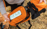 K9 Sport Sack Hunderucksack, begehbar mit Geschirr und Stauraum, sunset orange
