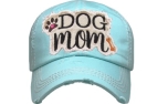 KBETHOS Dog Mom Washed Vintage Ballcap dark blue