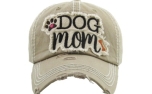 KBETHOS Dog Mom Washed Vintage Ballcap khaki