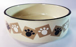 Keramiknapf Hot Paws, beige/braun