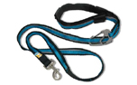 Kurgo Quantum Leash, Nylon Hundeleine (Reflektor), schwarz/blau