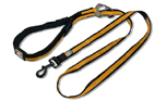 Kurgo Quantum Leash, Nylon Hundeleine, schwarz/orange