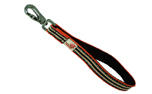 Long Paws Traffic Leash, schwarz/rot