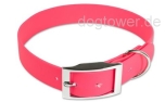 Mystique Halsband Biothane Deluxe, neon-pink