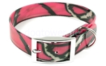 Hundehalsband Biothane Deluxe, camo-pink
