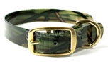 Mystique Halsband Biothane Deluxe (Messing), camo-khaki