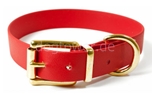 Mystique Hundehalsband Biothane (Messing), rot