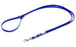 Mystique Biothane (gold) verstellbare Leine Führleine (Standard Karabiner), blau