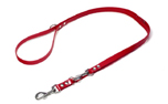 Mystique Biothane (gold) verstellbare Leine Führleine (Standard Karabiner), rot