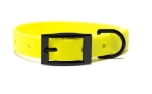 Mystique® Biothane Halsband deluxe neon gelb schwarz