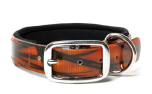 Mystique Biothane Halsband Deluxe Neopren, gold camo orange