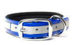 Mystique Biothane Halsband Deluxe Neopren, reflex gold blau