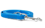 Mystique Biothane Leine Kurzführer (Standard Karabiner, VERNÄHT), beta hellblau