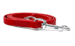 Mystique Biothane Leine Kurzführer (Standard Karabiner, VERNÄHT), beta rot