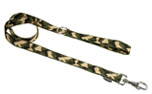 Mystique Nylon Leine (ROBUSTER Karabiner), camo/khaki