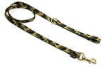 Mystique Nylon Leine (MESSING Karabiner), camo/khaki