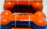 Nerf Hundespielzeug Hundeknochen, blau orange