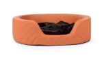 mypado London Kunstleder Hundebett, terracotta