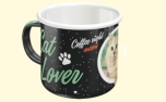 PfotenSchild Emaille-Becher Cat Lover Black