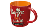 PfotenSchild Tasse Kaffee und Hunde