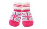 Puppia Union Jack Hundesocken rosa