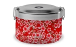 Qwetch Lunch Box Thermo Bento Flowers Red