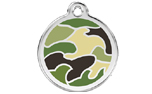 Red Dingo Polierte rostfreie Stahl- Hundemarke camouflage grün