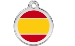 Red Dingo Polierte rostfreie Stahl- Hundemarke Spanish Flag
