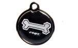 Rogz Instant ID Tagz Hundemarke, Black Bone