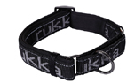 rukka Solid Web Collar Hundehalsband, black/grey
