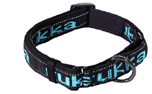 rukka Solid Web Collar Hundehalsband, black/türkis