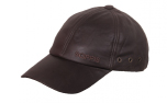 scippis Leather Cap Baseball-Cap, braun