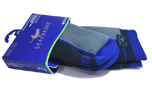 Sealskinz Mid Weight Socke mit Merinowolle, grau/blau/schwarz