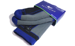 Sealskinz Thick Mid Length Socke mit Merinowolle, grau/blau/schwarz