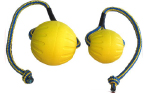 Starmark Swing n Fling Durafoam Fetch Hundeball, gelb mit Kordel