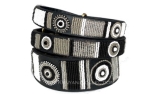 The Kenyan Collection Shades of Grey Beaded Dog Collar