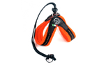 Tre Ponti Hundegeschirr Easy Fit Soft Mesh (reflektierend) mit Kordelzug, orange