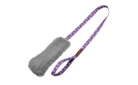 Tug-E-Nuff Faux Fur Squeaky Chaser Toy purple