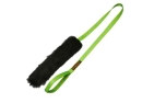 Tug-E-Nuff Sheepskin Chaser Tug Black Sheepskin Green Pattern Handle