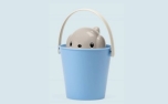 United Pets Futtereimer Crock, Grau/Hellblau