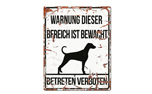 Warnschild, Dalmatiner Warnung dieser Bereich ist bewacht No 1