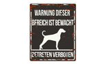 Warnschild, Dalmatiner Warnung dieser Bereich ist bewacht No 2