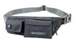 Waterfly® Unisex Gürteltasche für Sport, Spaziergang und Training dunkelgrau