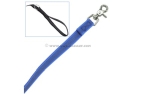 Weltmeisters Dogfood Dogsport Gummierte Leine mit Handschlaufe und Scherenkarabiner, blau