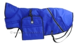 Weltmeisters Dogfood Dogsport Wintermantel mit Kragen und Reflektor, blau