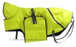 Weltmeisters Dogfood Dogsport Wintermantel mit Kragen und Reflektor, neongelb