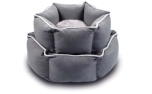 Wolters Eco-Well Hunde - und Katzenbett sechseckig grau/hellgrau