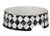 Chacco Porzellan Hundenapf Domino Bone mit Swarovski Kristallen, black